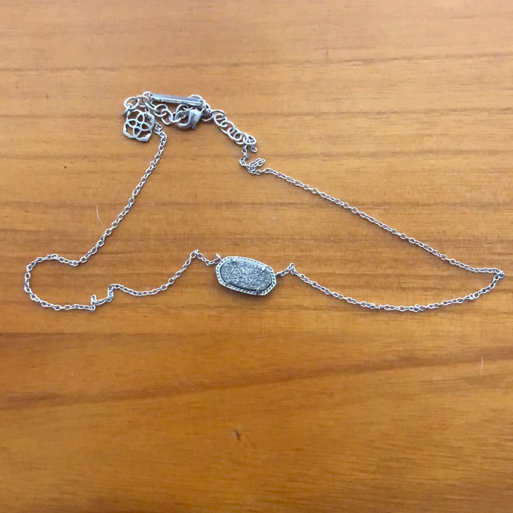 Kendra Scott Elisa druzy necklace silver